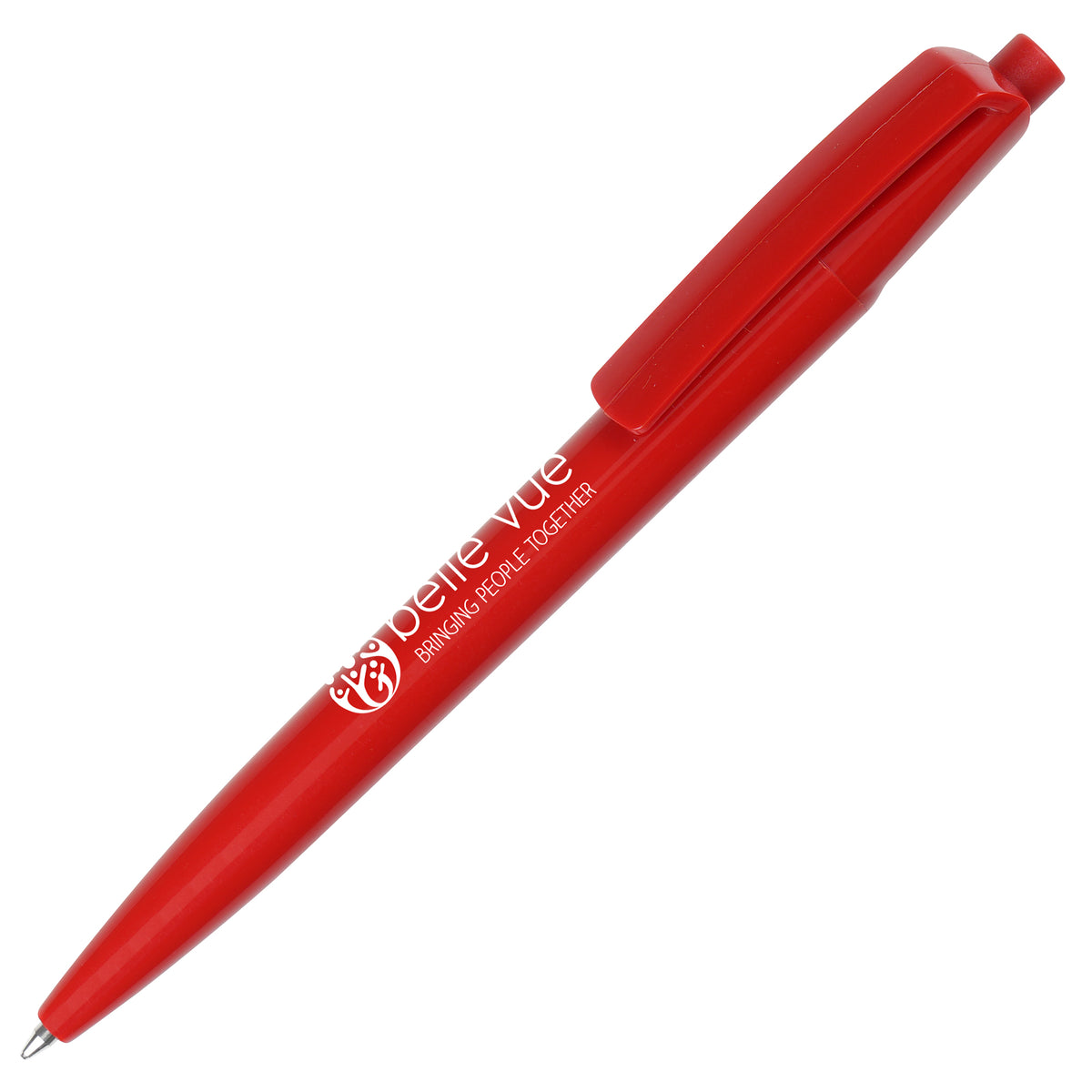 Branded Italian-Made RPET Push-Action Ball Pen in RED