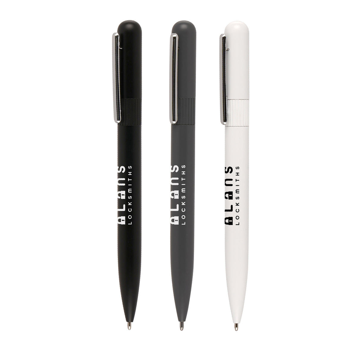 Branded Recycled Brass Twist Ball Pen with Chrome Clip