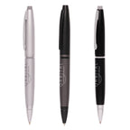 Branded Satin Metal Twist Action Ball Pen