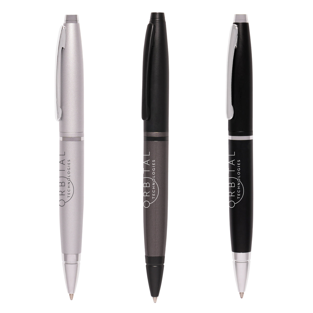 Branded Satin Metal Twist Action Ball Pen
