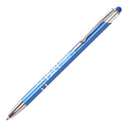 Branded Recycled Aluminium Stylus Ball Pen in BLUE