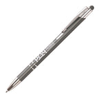 Branded Recycled Aluminium Stylus Ball Pen in GREY