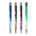 Branded Recycled Aluminium Ombre Ball Pen with Metal Clip