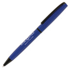 Branded Aluminium Ball Pen with Black Clip and Nose Cone in BLUE