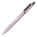 Branded Pastel Soft Feel Recycled Aluminium Ball Pen in PASTEL PURPLE