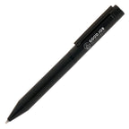 Branded Black Track Pattern Brass Ball Pen in BLACK
