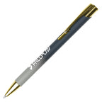 Branded Aluminium Ombre Ball Pen with Gold Trim