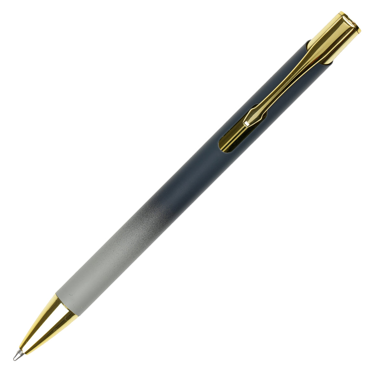 Branded Aluminium Ombre Ball Pen with Gold Trim