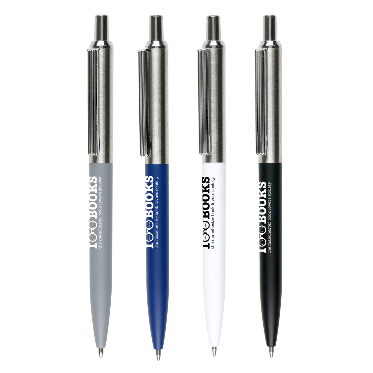 Branded Recycled ABS and Brushed Steel Ball Pen
