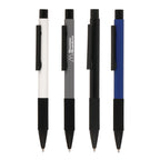 Branded Recycled Aluminium Ball Pen with Silicone Grip
