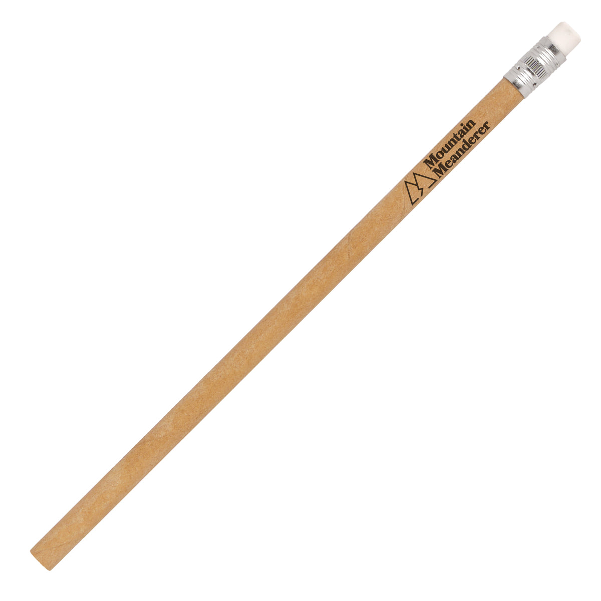 Branded Kraft Paper HB Pencil with Eraser in NATURAL
