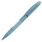 Branded Wheat Plastic Twist Ball Pen with Highlighter in BLUE