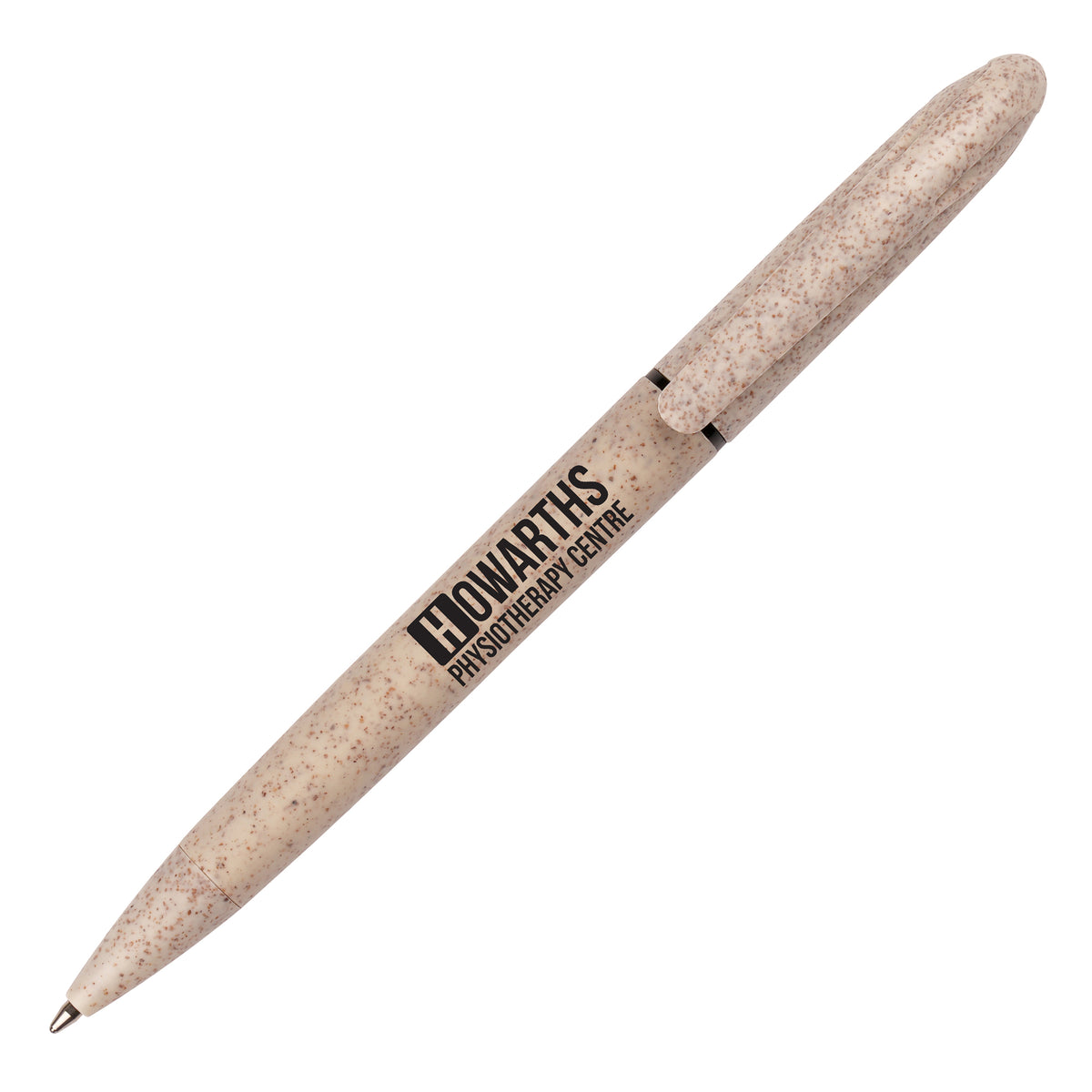 Branded Wheat Plastic Twist Ball Pen with Highlighter