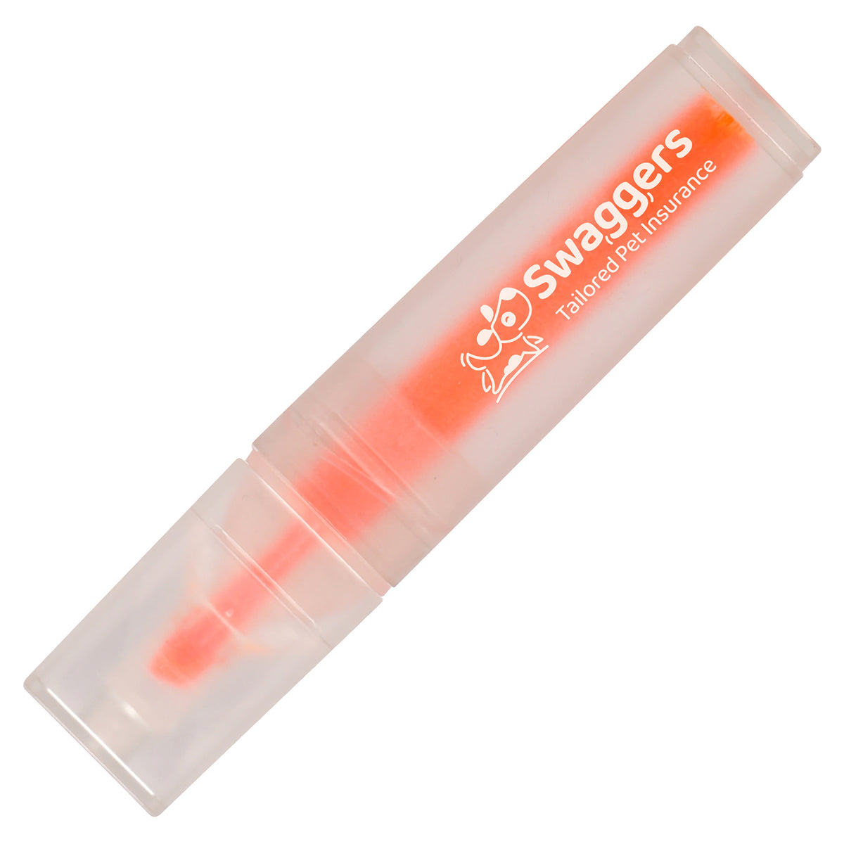Branded Frosted RPET Highlighter with Chisel Tip in AMBER