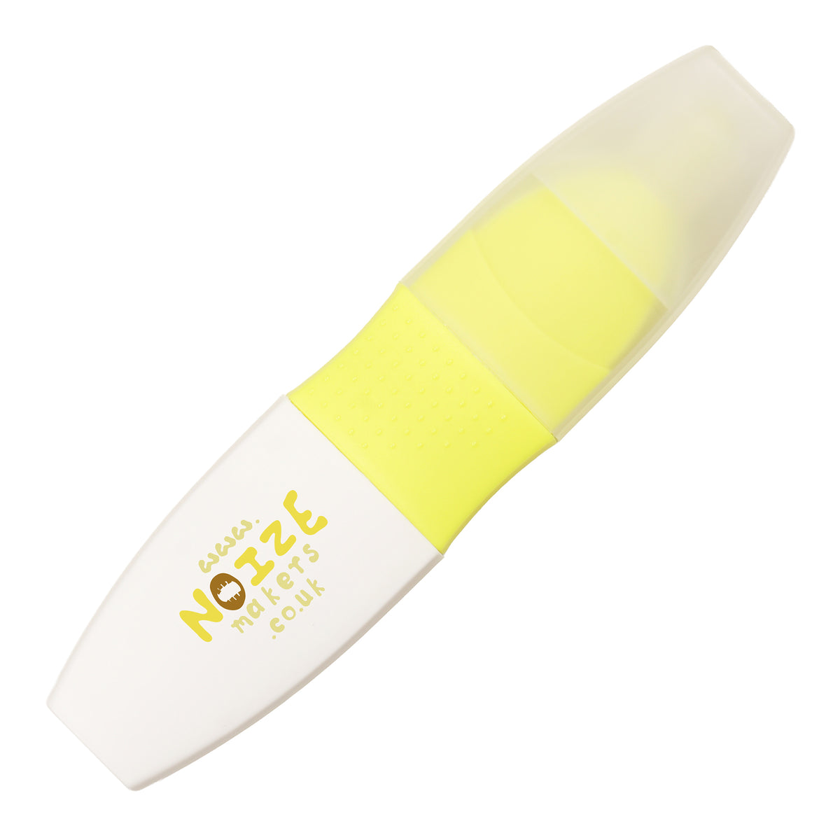 Branded White Neon Flat Capped Highlighter in YELLOW