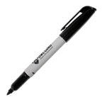 Branded Fine Permanent Marker with Water-Resistant Ink in BLACK