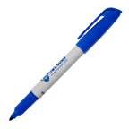 Branded Fine Permanent Marker with Water-Resistant Ink in BLUE