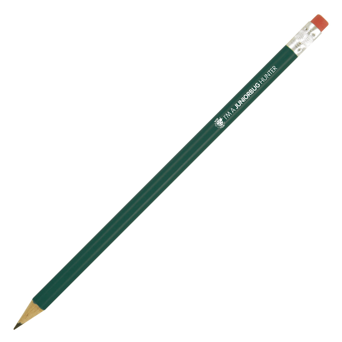 Branded HB Wooden Pencil with Eraser Tip in GREEN