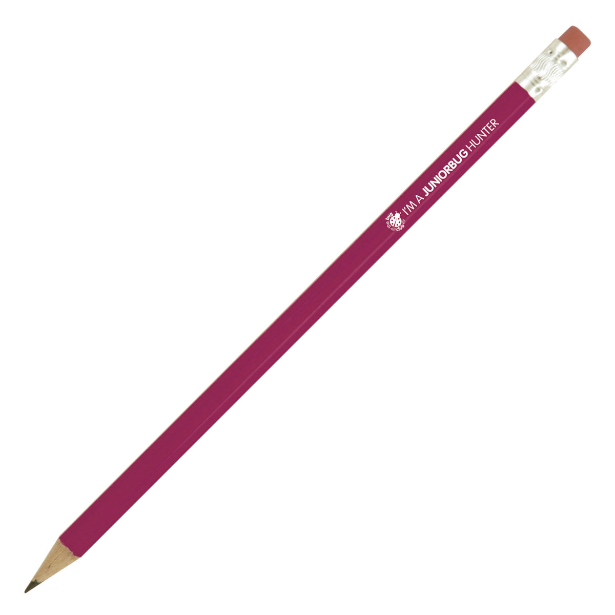 Branded HB Wooden Pencil with Eraser Tip in PINK