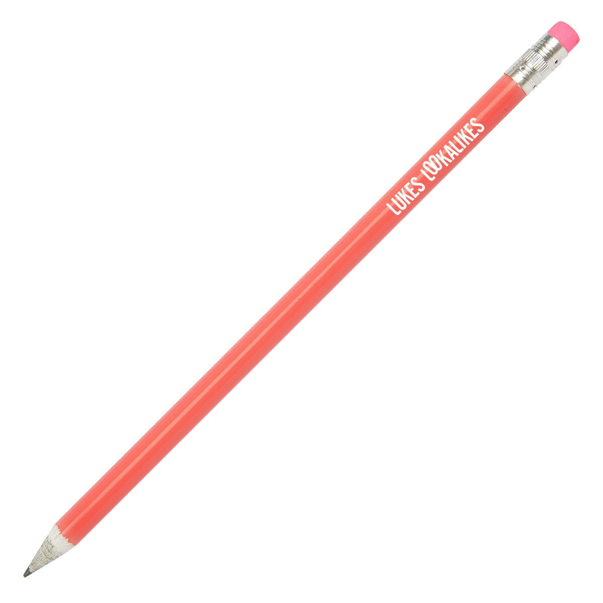 Branded Recycled Newspaper Pencil with Eraser in PINK