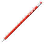 Branded Recycled Newspaper Pencil with Eraser in RED