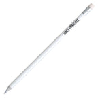 Branded Recycled Newspaper Pencil with Eraser in WHITE