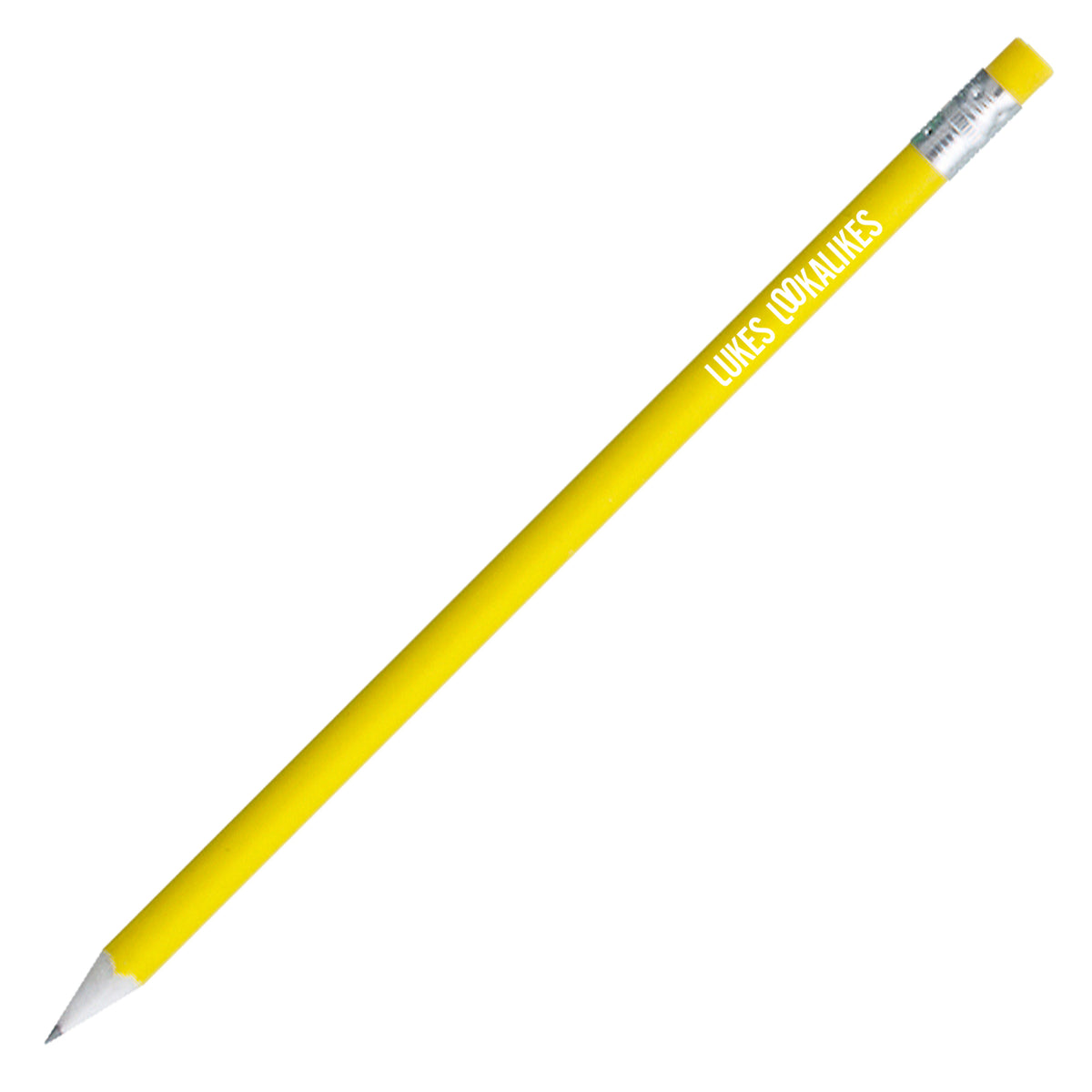 Branded Recycled Newspaper Pencil with Eraser in YELLOW