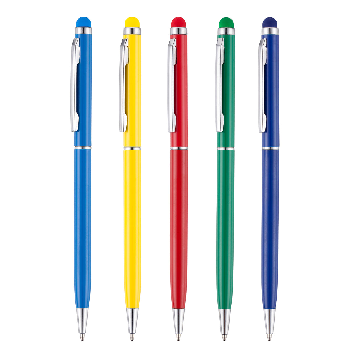 Branded Slim Aluminium Stylus Ball Pen in Vibrant Colours