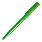 Branded Twist-Action RPET Ball Pen from Recycled Bottles in GREEN