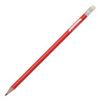 Branded Recycled Plastic Pencil with Eraser in RED