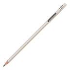 Branded Recycled Plastic Pencil with Eraser in WHITE