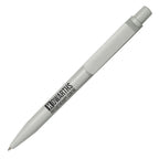 Branded Matt Recycled Plastic Ball Pen in GREY