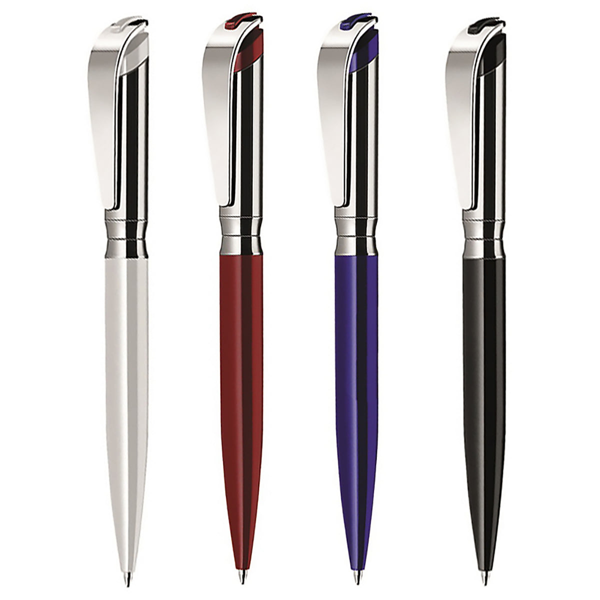 Branded Pearlescent Brass Twist Action Ball Pen