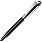 Branded Pearlescent Brass Rollerball Pen in BLACK