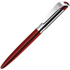 Branded Pearlescent Brass Rollerball Pen in RED
