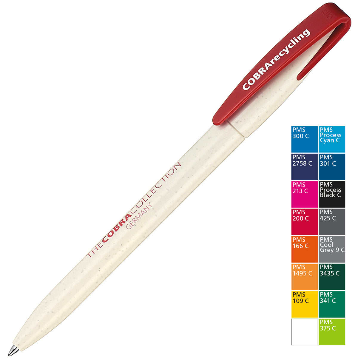 Branded 100% Recycled ABS Twist Action Ball Pen