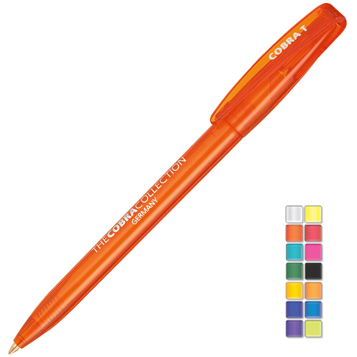 Branded Translucent Twist Action Ball Pen with Recycled ABS