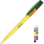 Branded Frosted Twist Action Ball Pen with Recycled ABS