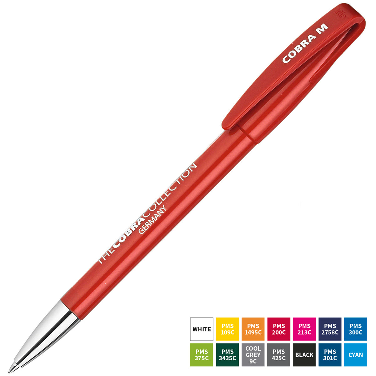 Branded Plastic Twist Ball Pen with Metal Nose Cone