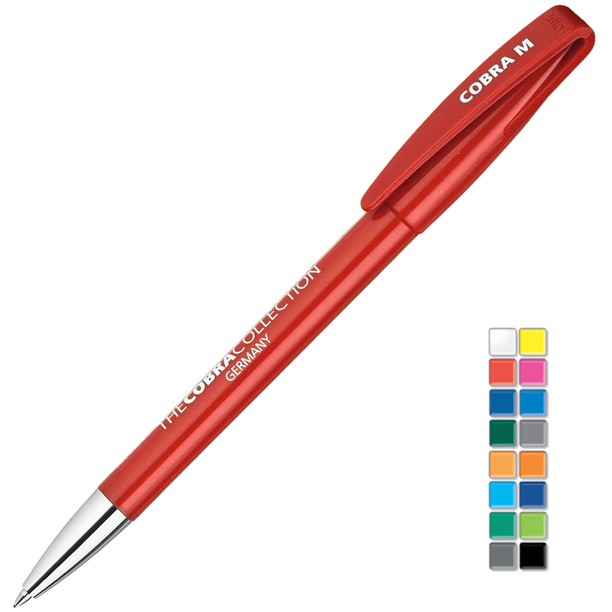 Branded Plastic Twist Ball Pen with Metal Nose Cone