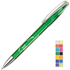 Branded Modern Translucent Twist Ball Pen with Metal Nose Cone