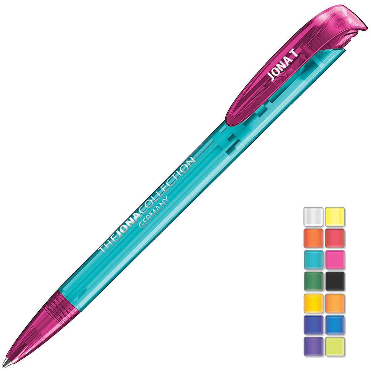 Branded Translucent Push Action Ball Pen