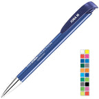 Branded High Gloss Push Ball Pen with Metal Nose Cone