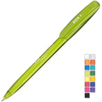 Branded Frosted Twist Ball Pen with Translucent Clip
