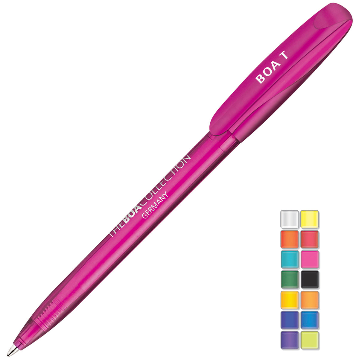 Branded Translucent Twist Action Ball Pen