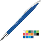 Branded Twist Action Ball Pen with Metal Nose Cone and Metal Clip