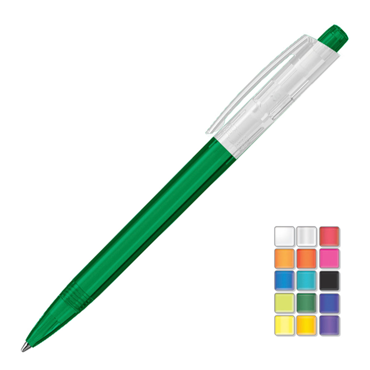 Branded Translucent Retractable Ball Pen