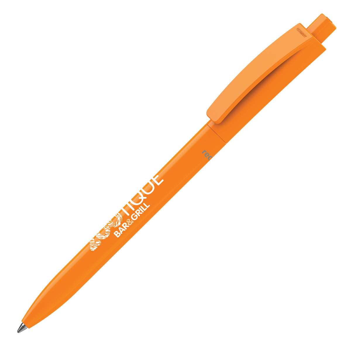 Branded Recycled Plastic Push Action Ball Pen