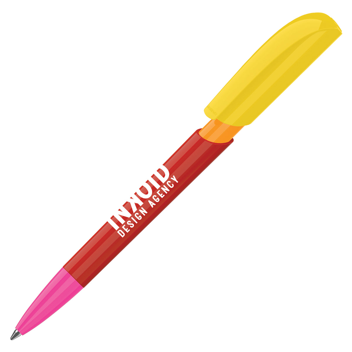 Branded Glossy Push Action Ball Pen with Custom Parts