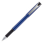 Branded Metallic Finish Gel Roller Pen with Stylus in BLUE